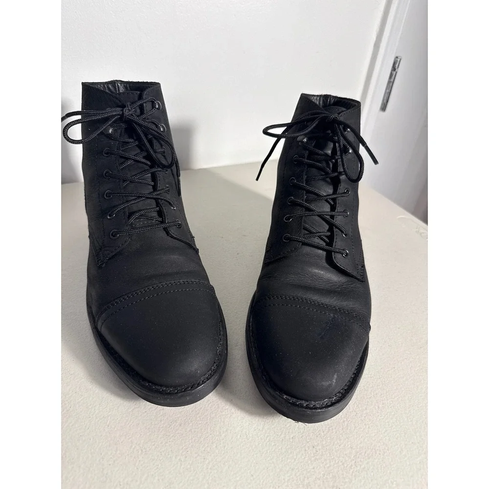 Thursday Boot Co Captain Matte Black Rugged Resilient Leather Boots Mens 11